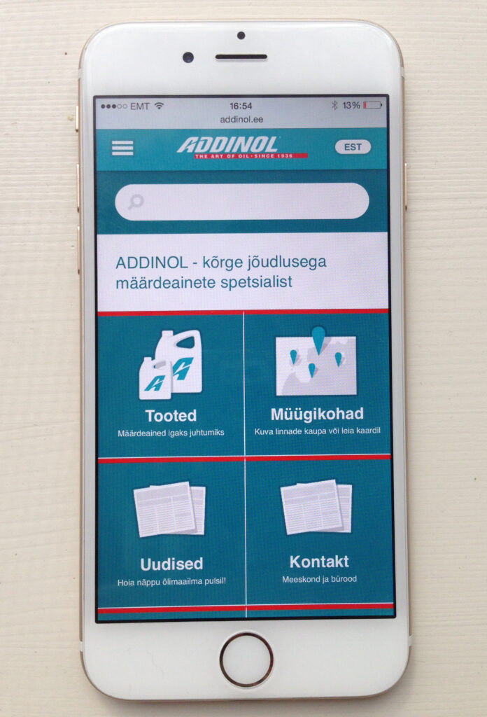 ADDINOLil on nüüd uus mobiiliveeb