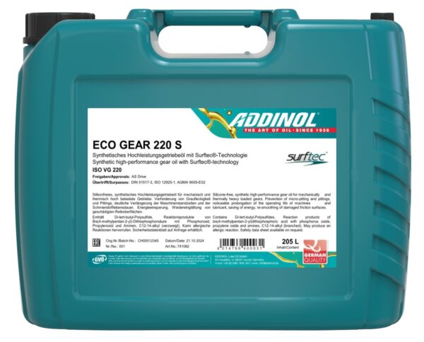 Tööstustransmissiooniõli Eco Gear 220 S